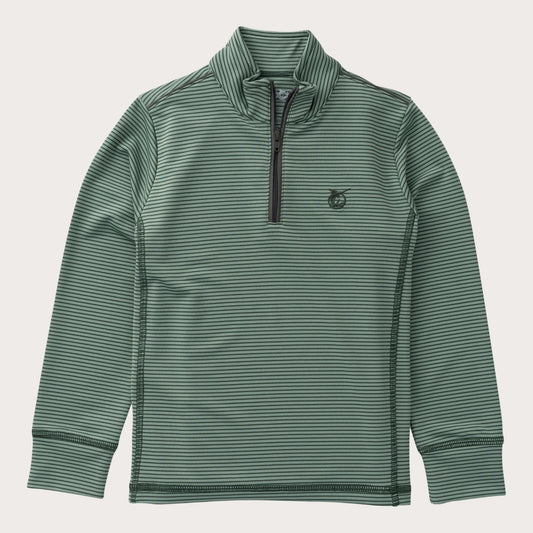 Green Stripe Performance 1/4 Zip