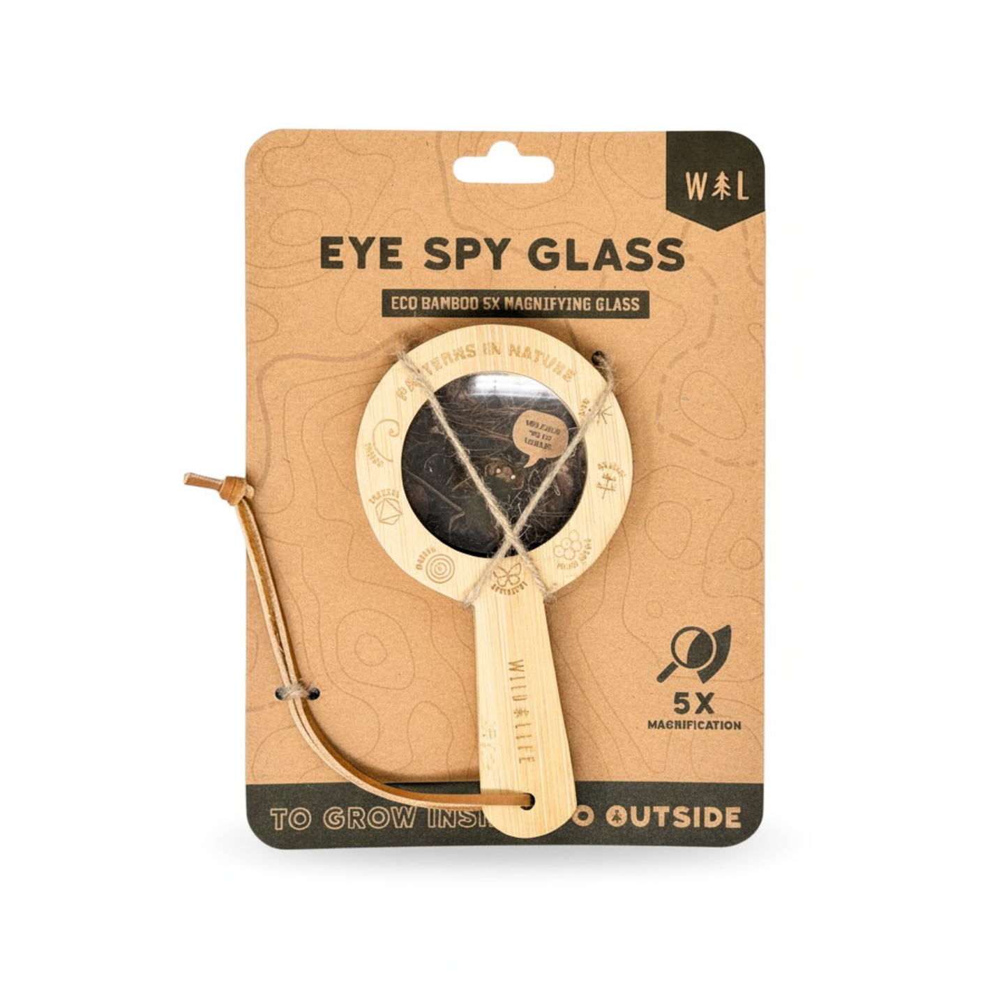 Kids Magnifying Glass – Eco Bamboo 5x Nature Tool