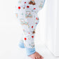 Caddy Convertible Footies- Blue