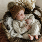 Pecan Pop Pom Pom Beanie Hat Baby & Kids