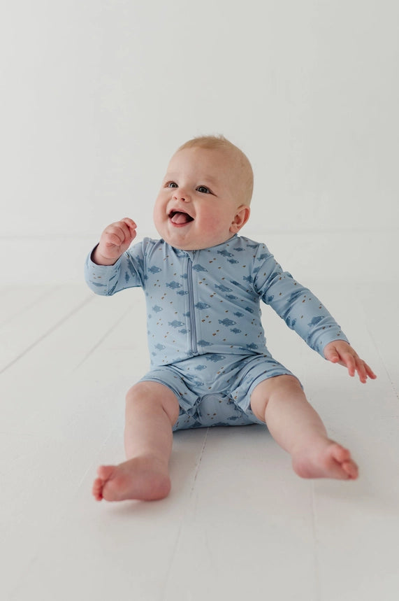 Fish One Piece Rashguard Swimsuit