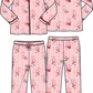 Kids Long Sleeve Coat Style with Pant // Bows and Santa