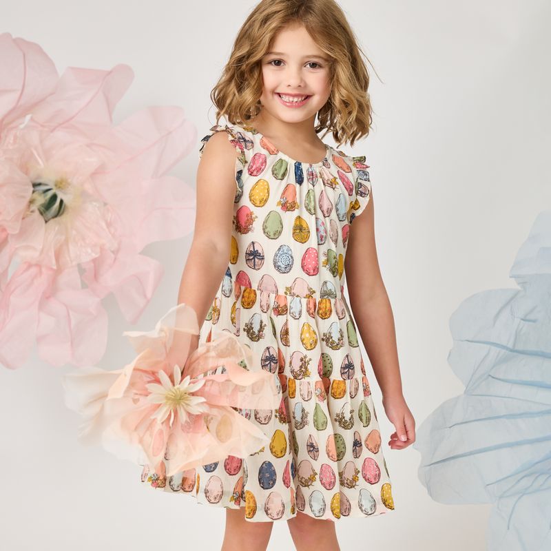 Eloise Ruffle Dress // Multi Eggs