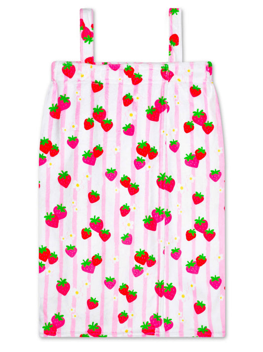 Strawberry Stripes Spa Wrap // Youth X-Small/Small (4-8)
