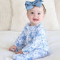 Betsy's Blooms Ruffle Zipper Footie