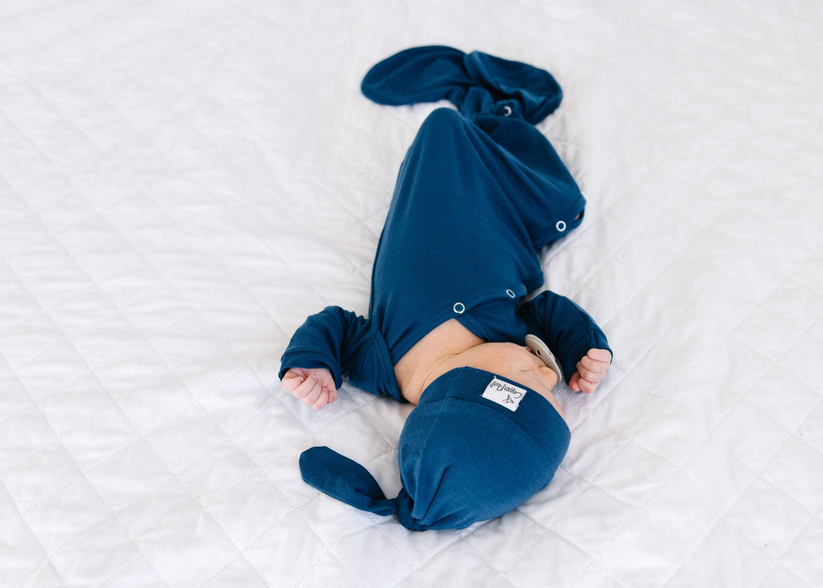 Newborn Knotted Gown // River