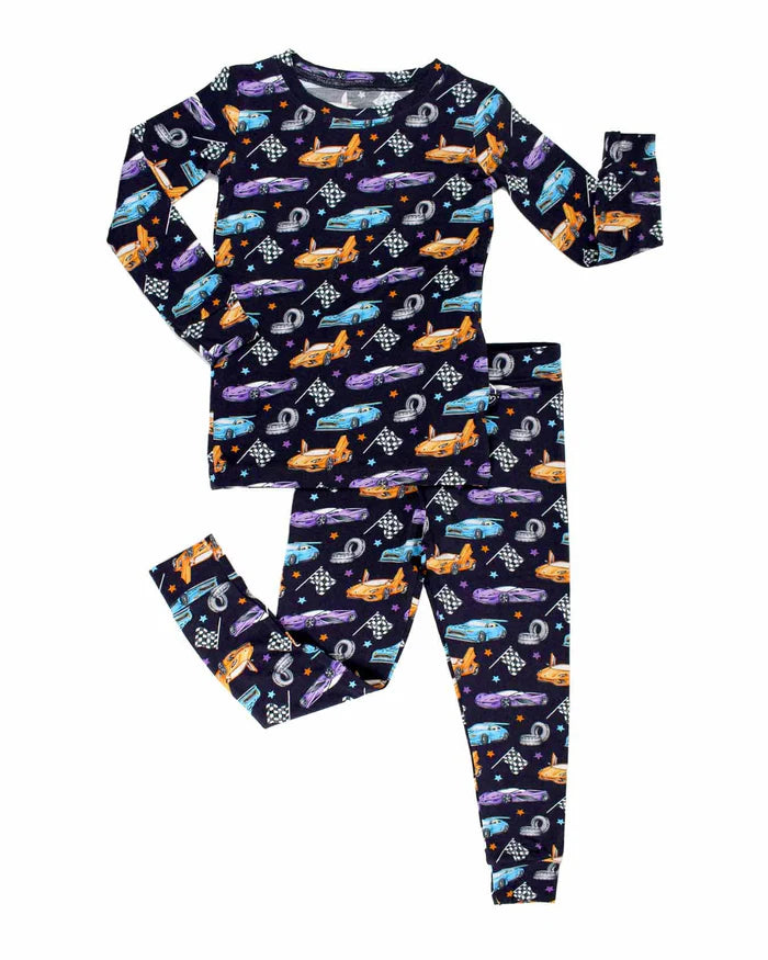Children's pajama set with car pattern