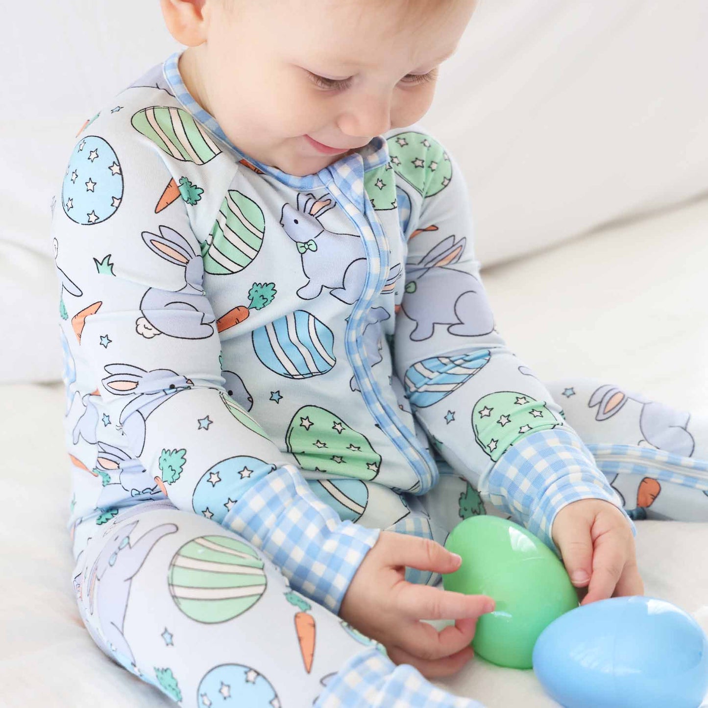 Hoppy Spring Convertible Zip Romper | Blue