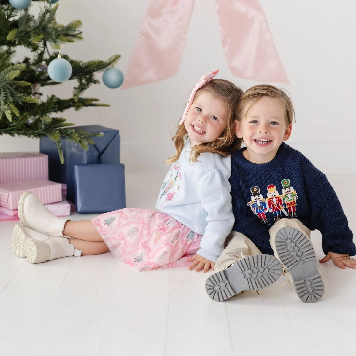 Navy Nutcracker Sweater
