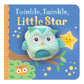 Book cover of 'Twinkle, Twinkle, Little Star' with a plush owl and star on a blue background