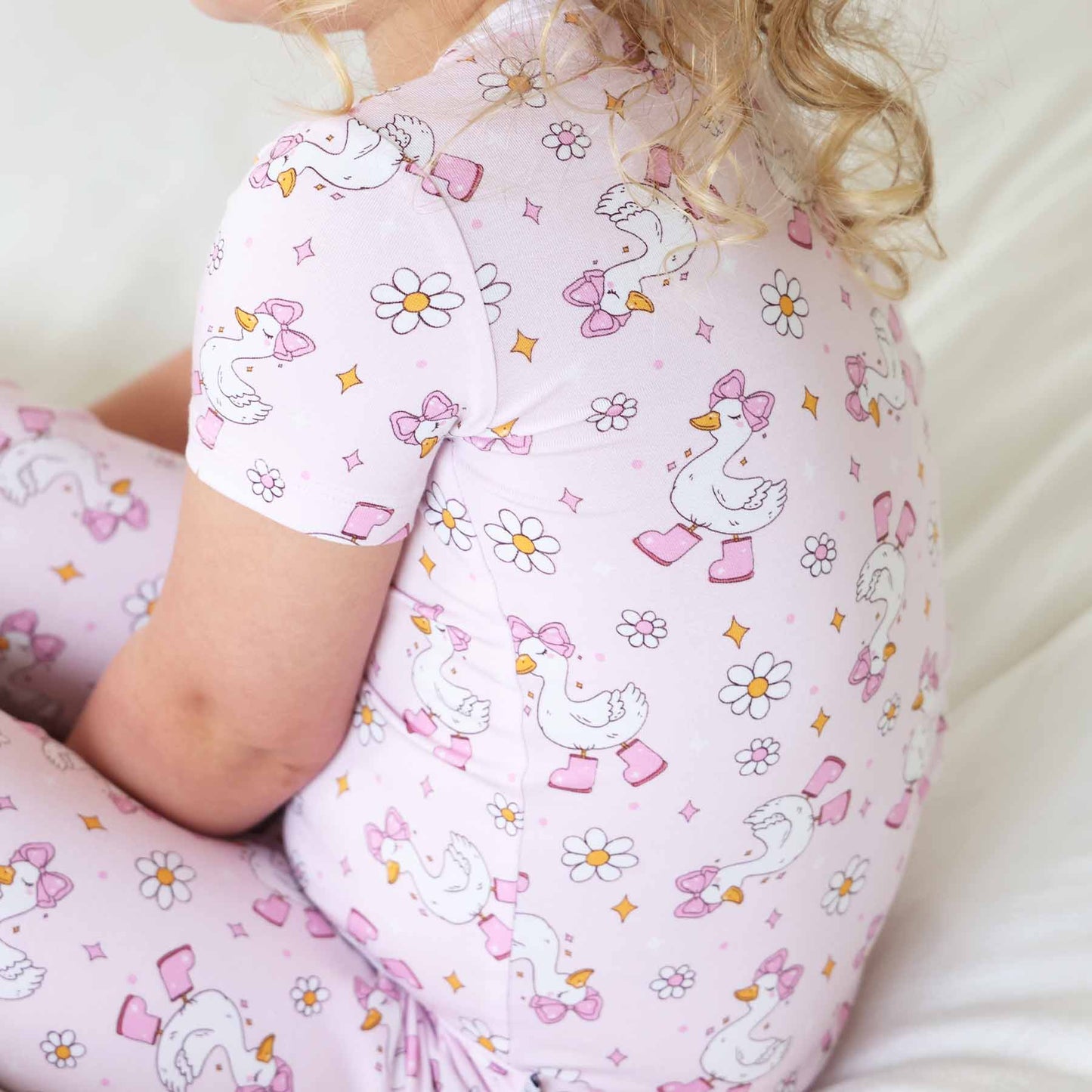 Silly Goose Two Piece Pajama Set | Pink