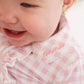 Peter Pan Collar Ruffle Zipper Footie | Rosy Gingham