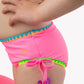 Girls Neon Pink Crochet Detail Butterfly Tankini 2-Piece Swimsuit