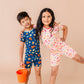 Shell We Go to Bed Blue Short Set Pajamas
