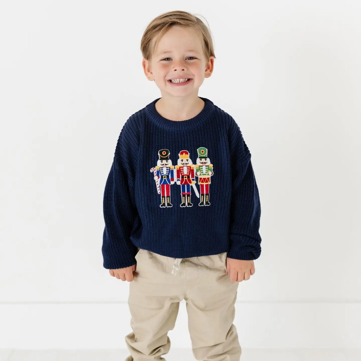 Navy Nutcracker Sweater