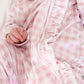 Peter Pan Collar Ruffle Zipper Footie | Rosy Gingham