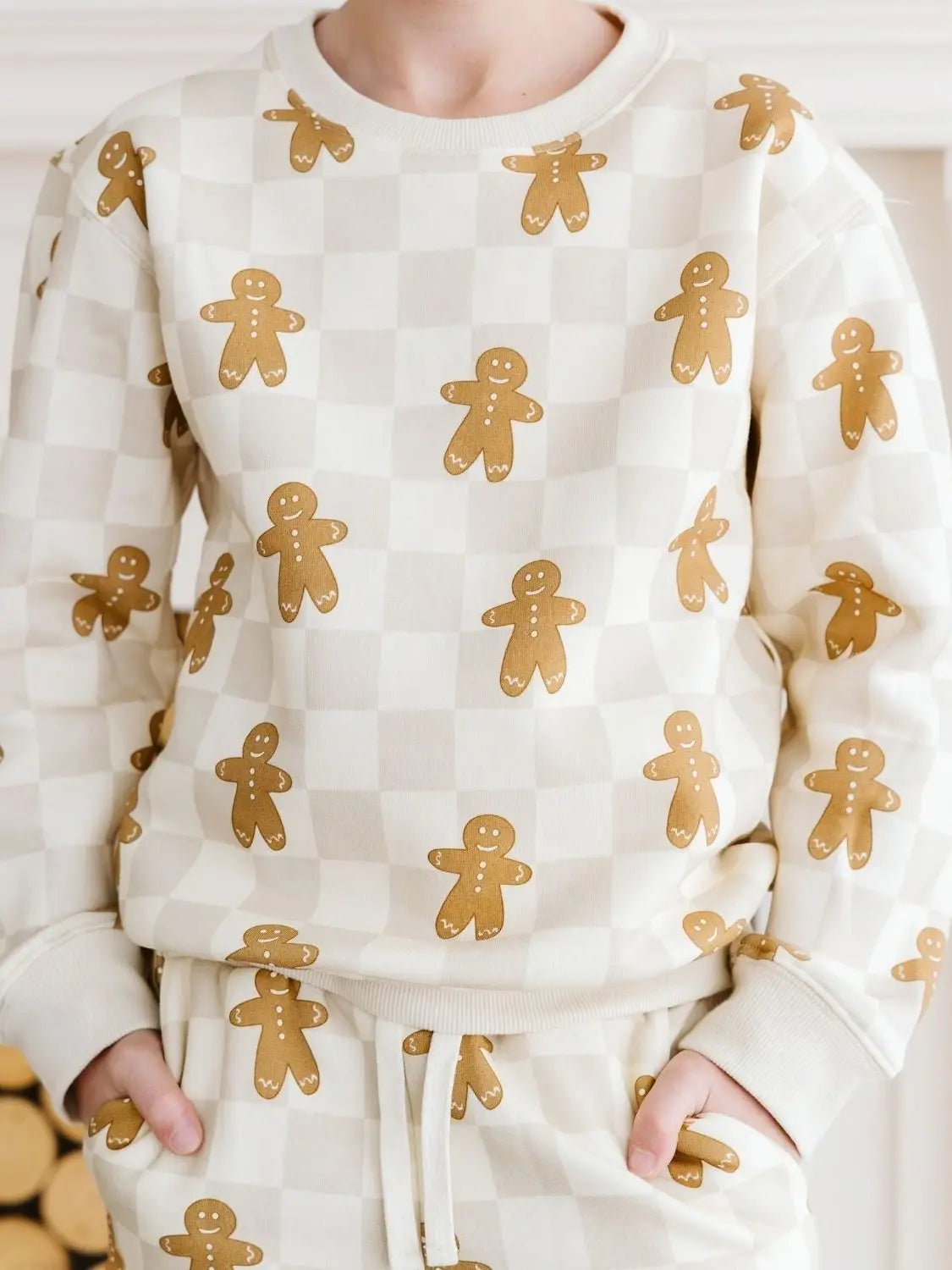 Gingerbread Checkered Sweatshirt