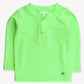 Boys Neon Honeydew Long Sleeve Zipper Rash Guard