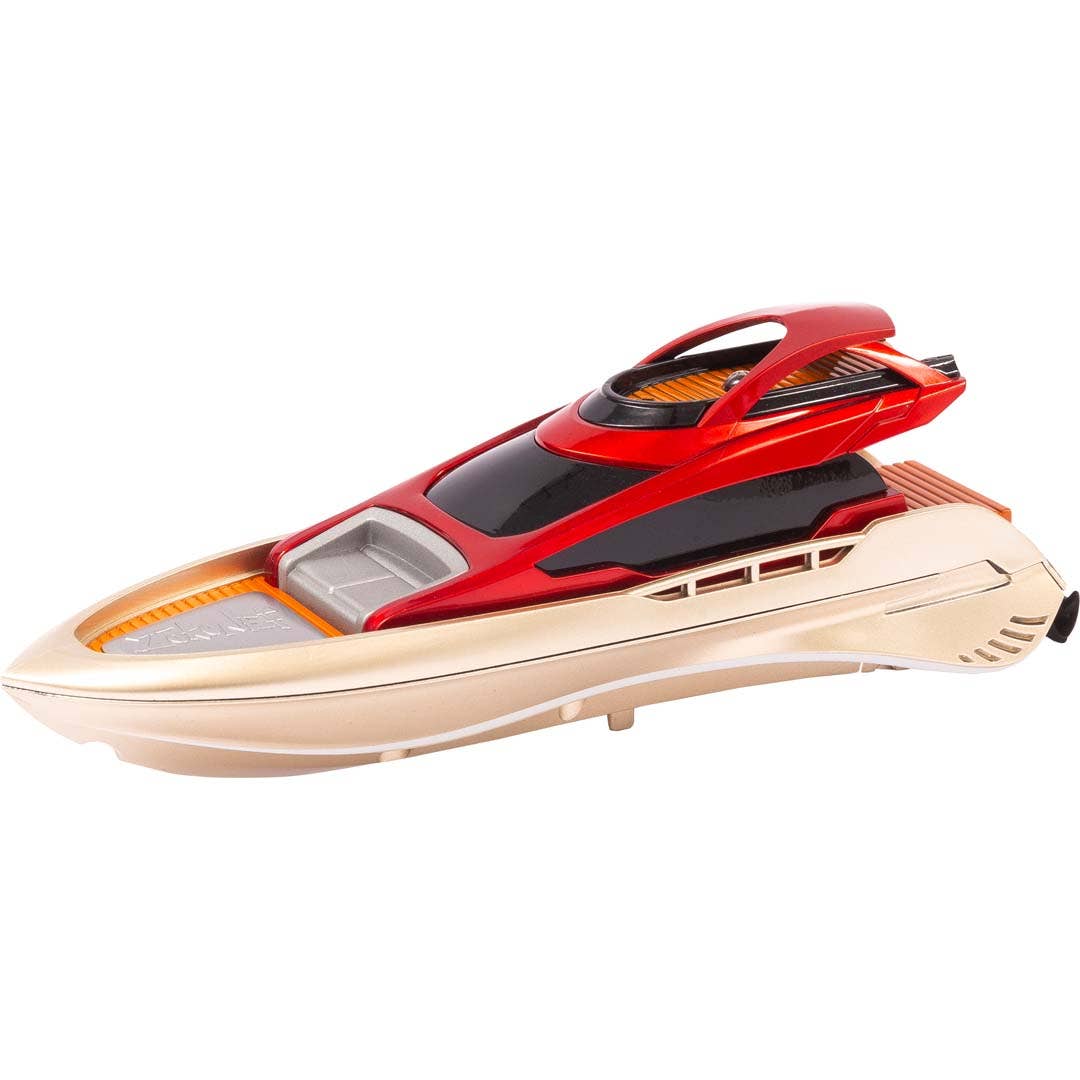 Red toy speedboat