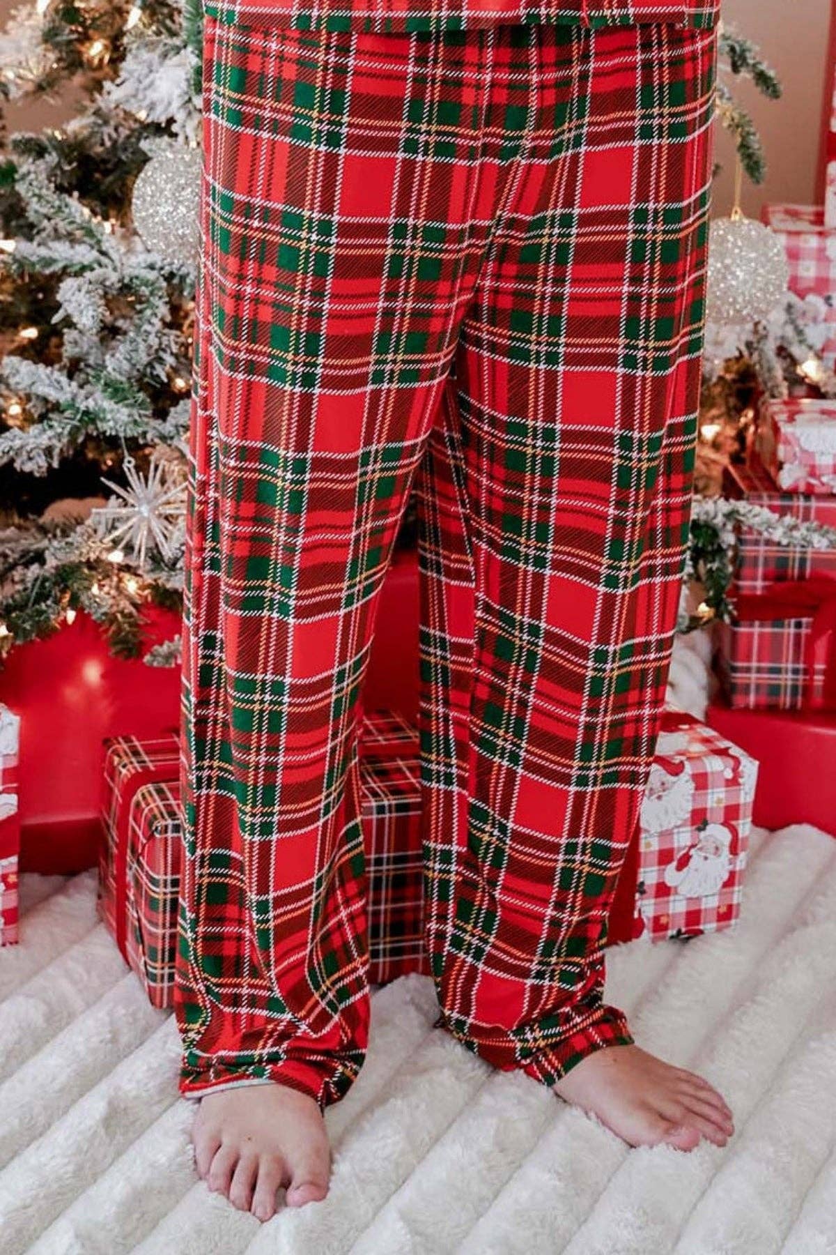 Unisex Adult Pajama Pants | Plaid Tidings