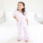 Girl's Two Piece Flare Lounge Set | Bows in Bloom
