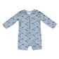 Baby romper with fish pattern on a white background