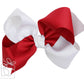 Crisscross Grosgrain Bow (Red & White)