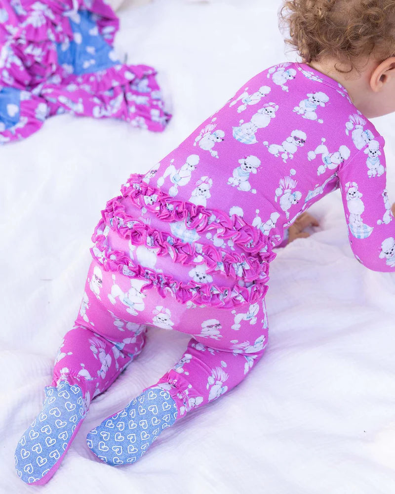 Gabi Ruffled Ruffled Zippered Footie