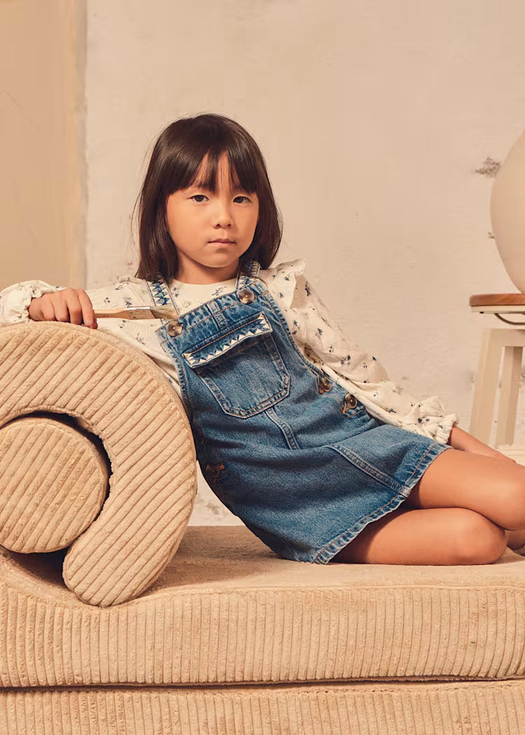 Denim Overall Skirt // Medium Wash 4910-93