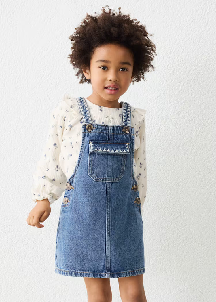 Denim Overall Skirt // Medium Wash 4910-93