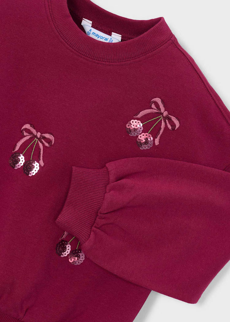 Maroon Cherry Sweatshirt // 4405-74