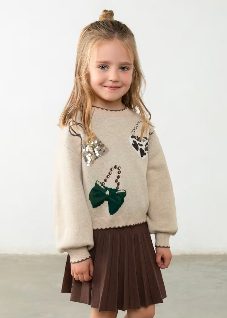 Purse Sweater & Skirt Set// 4933-56