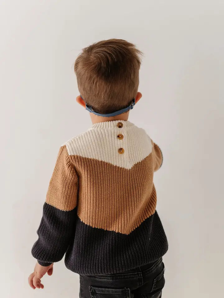 Colorblock Sweatshirt // Bronze