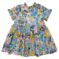Girls Autumn Dress // Blue Large Stretch Floral