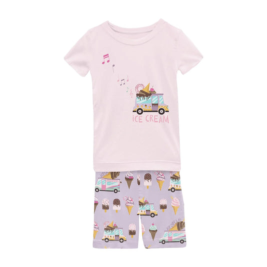 Thistle Ice Cream Truck Short Sleeve Pajama Set (Shorts)