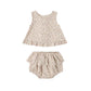Floral baby outfit with top and bloomers 