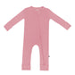 Pink baby romper with zipper closure