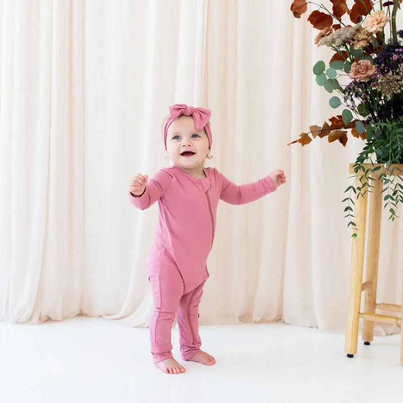 Bamboo Zipper Coverall // Apple Blossom