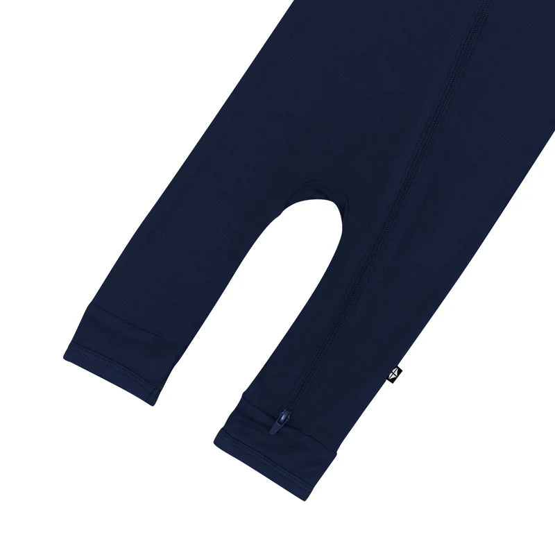 Bamboo Zipper Coverall // Navy