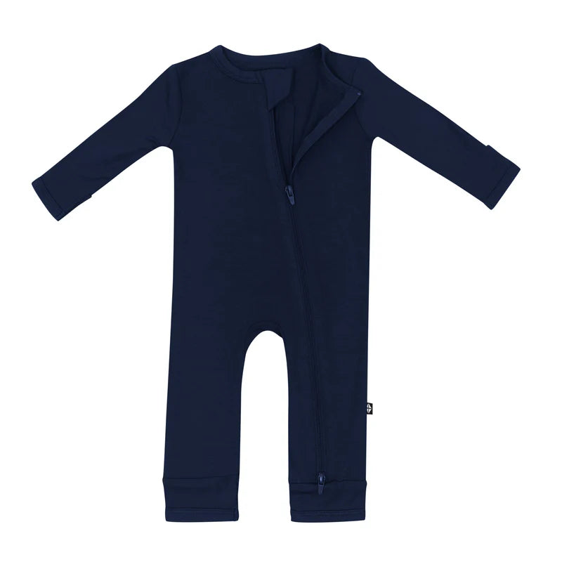 Bamboo Zipper Coverall // Navy