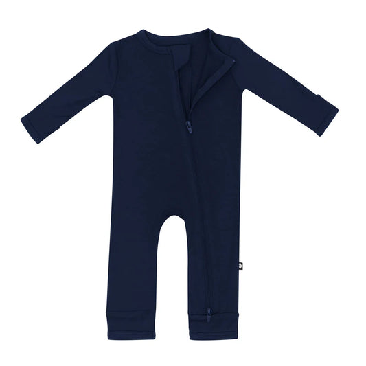 Bamboo Zipper Coverall // Navy