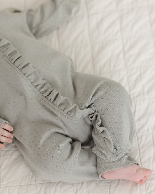 Ruffle Jumpsuit // Sage