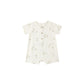White baby romper with Bird small patterns 