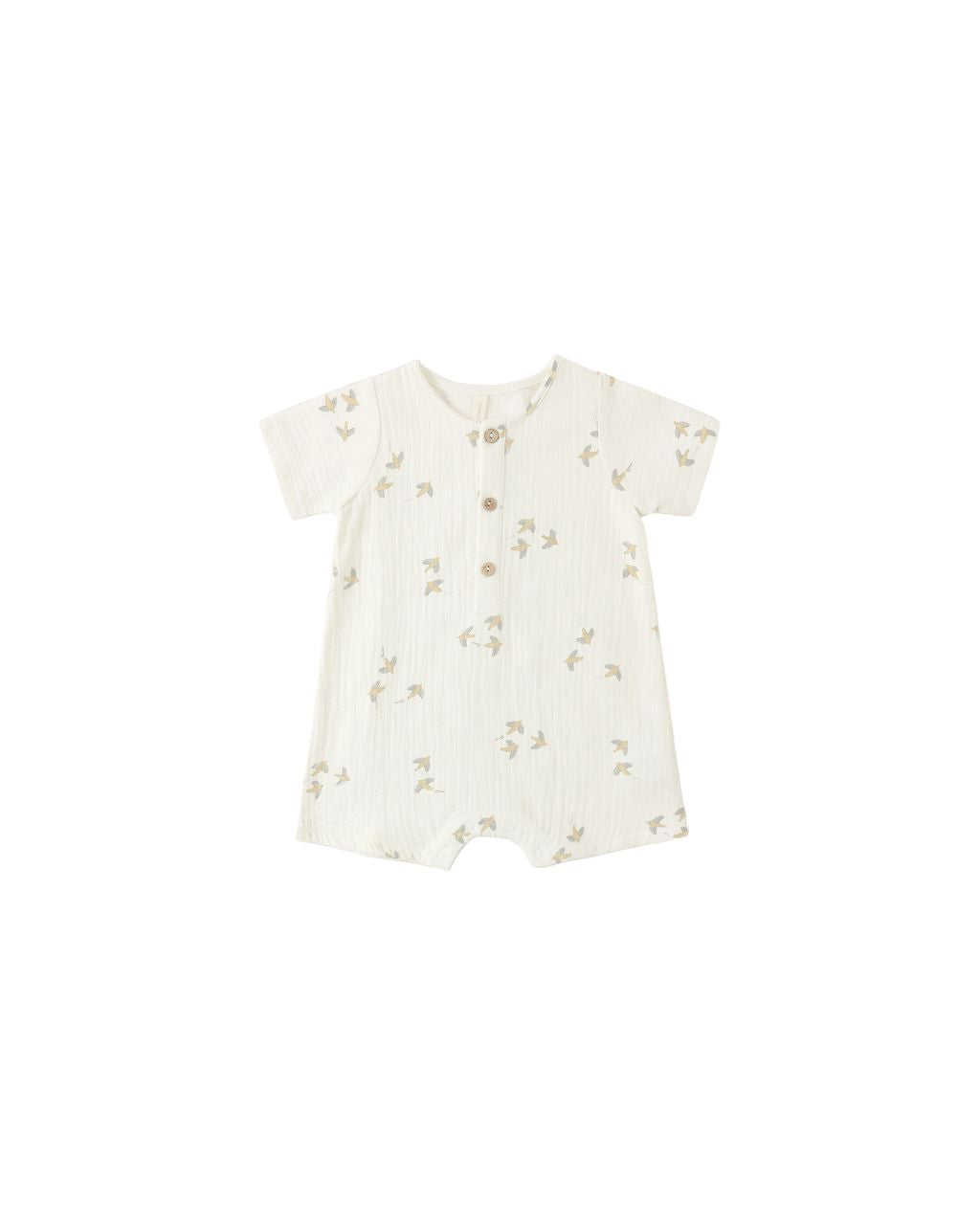 White baby romper with Bird small patterns 