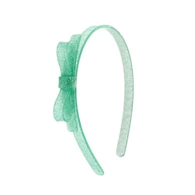 Mint green headband with a bow 