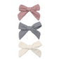 Bow W. Clip, Set Of 3 || Mulberry, Slate, Natural