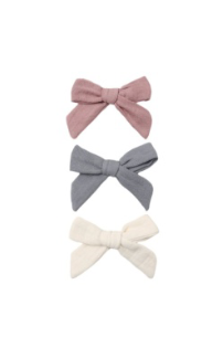 Bow W. Clip, Set Of 3 || Mulberry, Slate, Natural