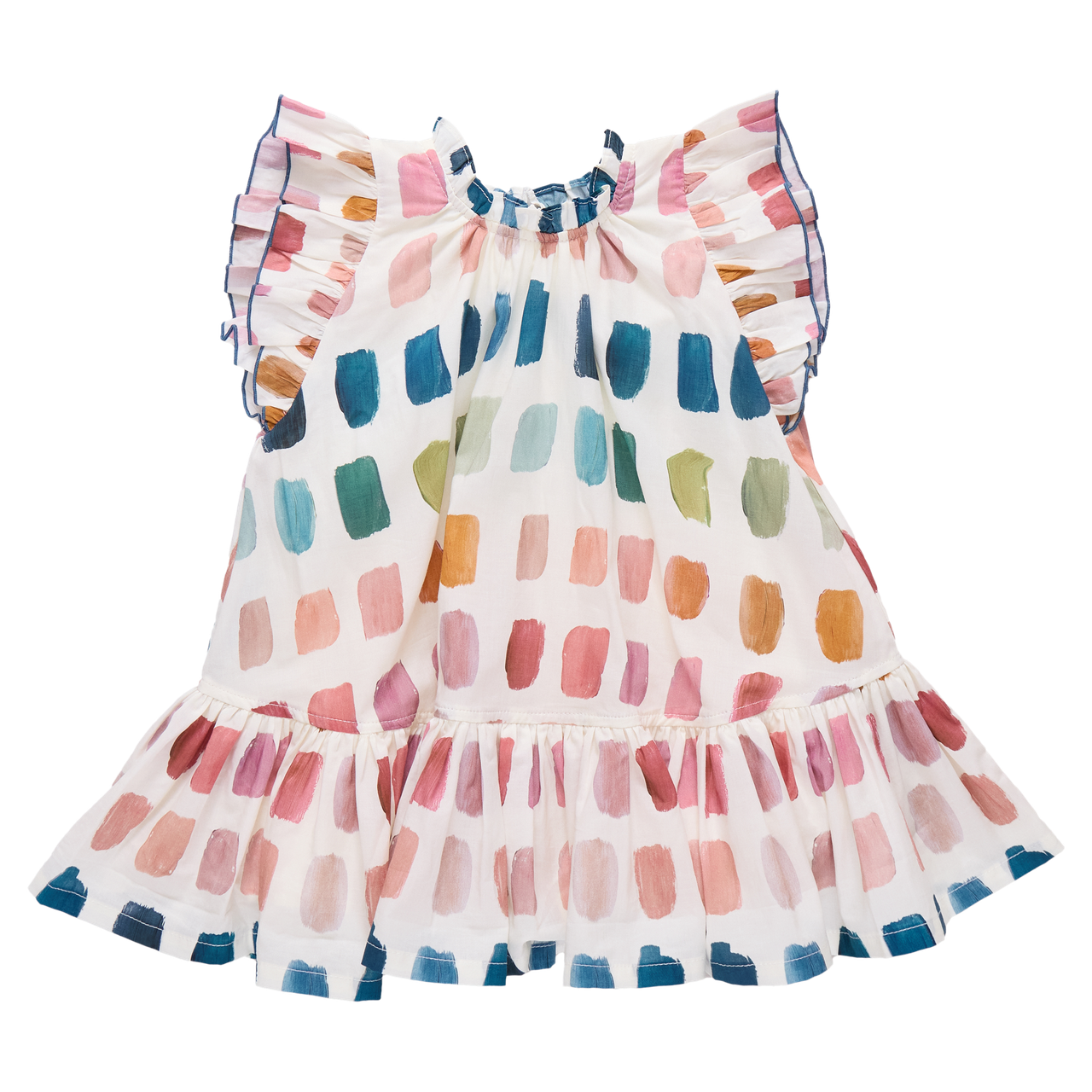 Colorful dress with a Paint brush pattern
