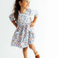 Mila Rose Fall Floral 3/4 Sleeve Pocket Twirl Dress
