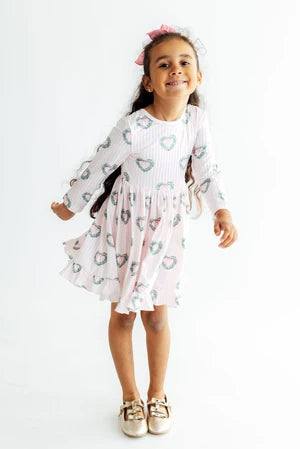 Christmas Charm Ruffle Twirl Dress
